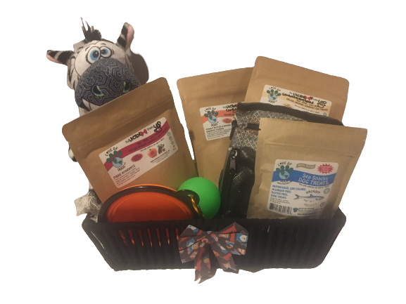 Organic dog shop gift baskets