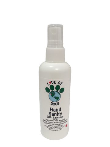 Love of Dogs' ~ Hand Sanity Hand Sanitizer Spray (Light Lavender)   100 mL