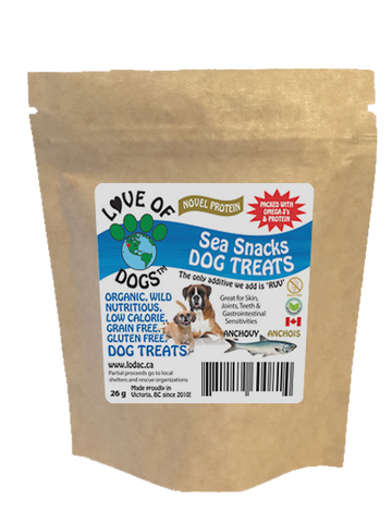 Love of Dogs' Organic Sea Snacks - low calorie, nutrient dense, one ingredient treat that all dogs love!