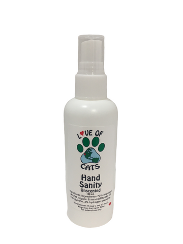 Love of Cats' ~ Hand Sanity Hand Sanitizer Spray (Unscented)   100 mL
